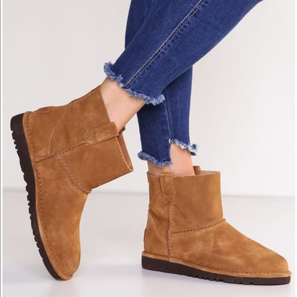 Unlined Mini Chestnut Suede Ugg Boots